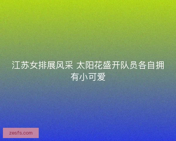 江苏女排展风采 太阳花盛开队员各自拥有小可爱